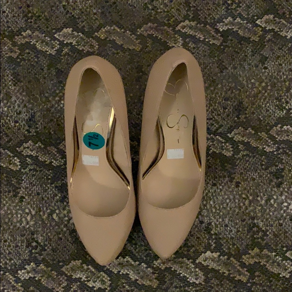 Tan color Jessica Simpson heels for $10